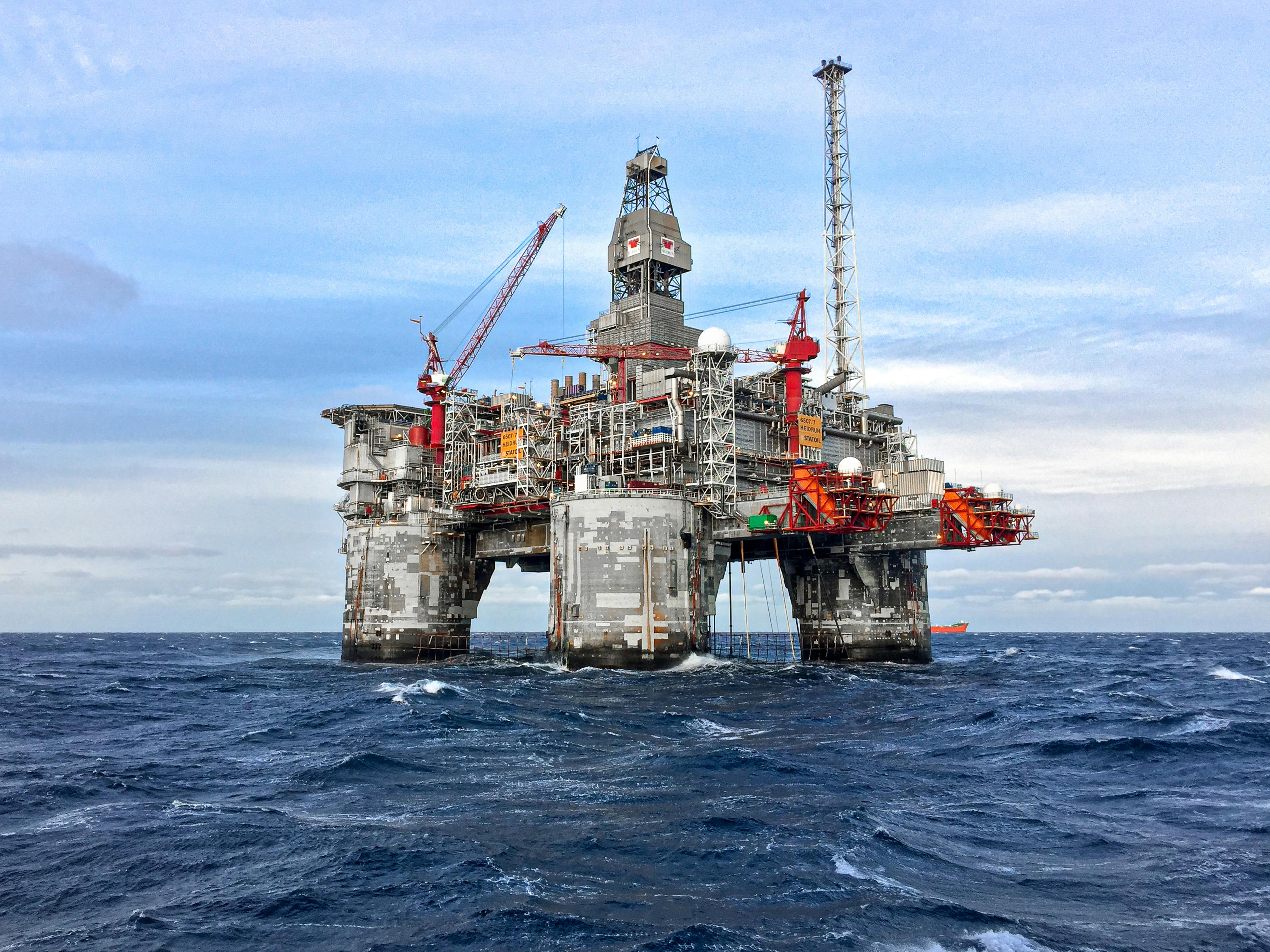 Offshore energy platform at sea